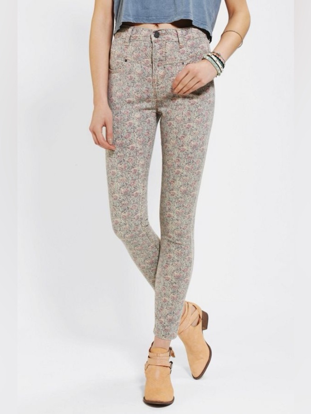 UO BDG Prairie Floral High Rise Jeans